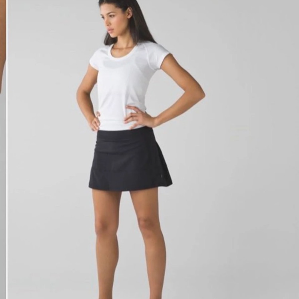 Lululemon 8 Tall Pace Rival black mid-rise skirt loungewear athleisure gorpcore - Picture 3 of 12